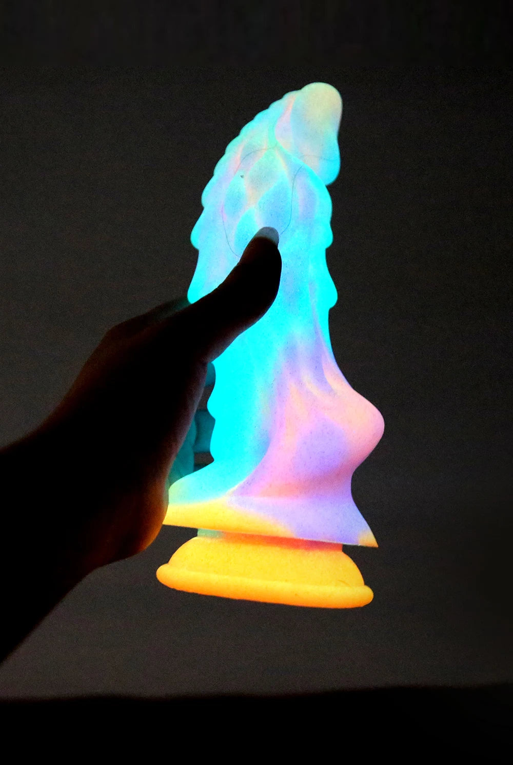 Monster Dragon Dildo - Luminous Butt Plug Colorful Glowing Anal Dildo Sex Toy