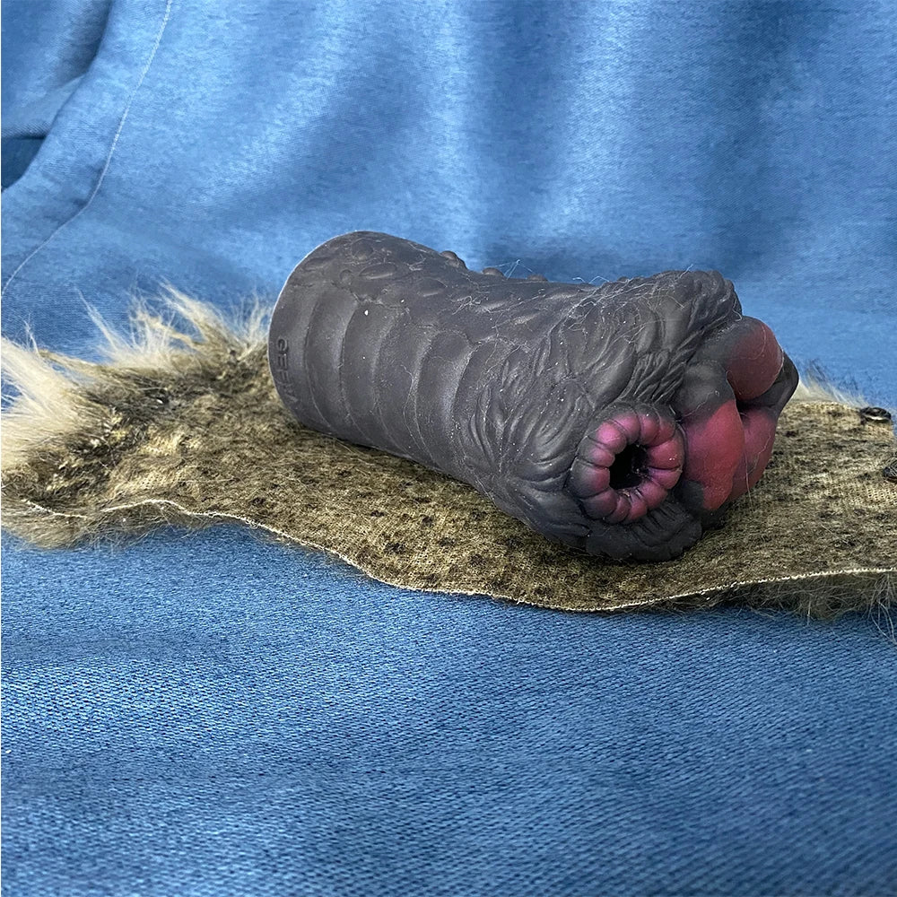 Furry Animal Pocket Pussy – Dual Vagina Silicone Male Masturbator | Domlust Fetish