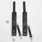 Leather Handcuffs BDSM Kit - Harness Cuffs Bondage Erotic Adult Sex Toys For Couples