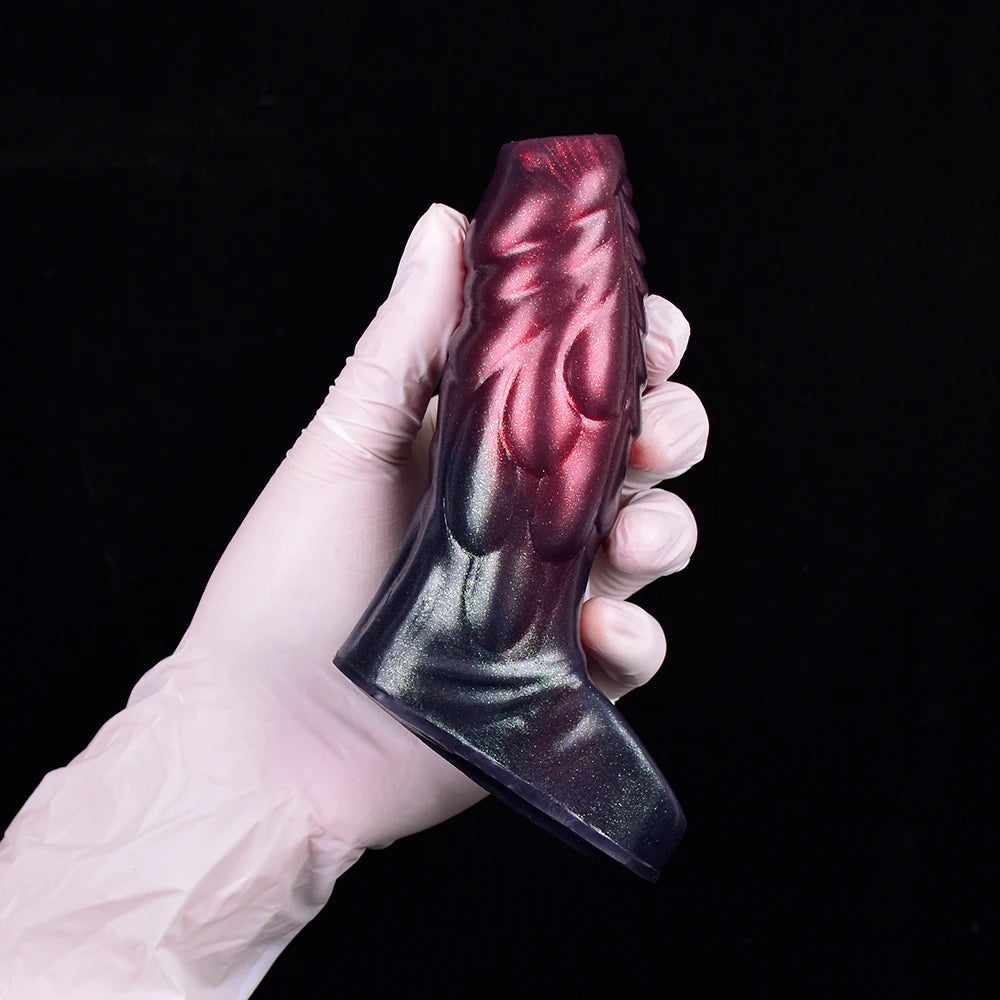 Black Samurai Cock Sleeve Men Sheath - Fantasy Silicone Delay Ejaculation Penis Extender