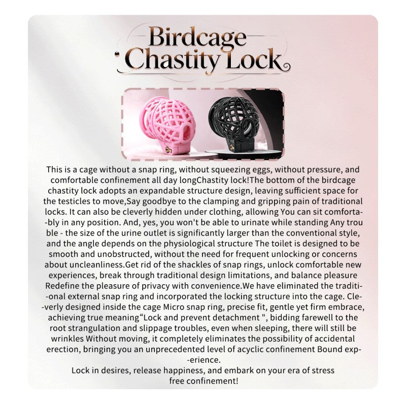 Resin Shaft-Only Chastity Cage | Ringless Breathable Coronal Ridge Fixation Design