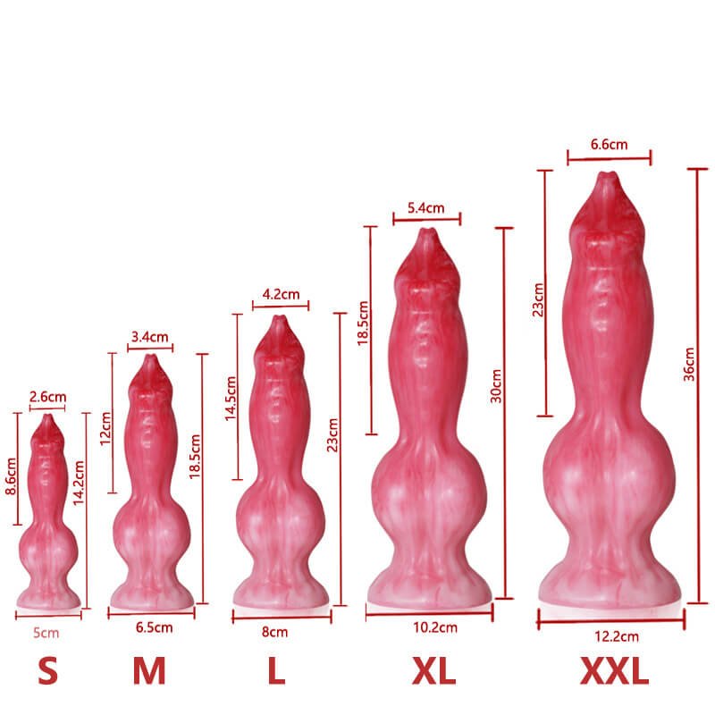 14 Inch Silicone Fantasy Dog Knot Dildo - Tarisss Sex Toy Store