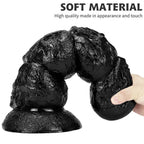 Fantasy Skull Huge Dildo Butt Plug - Big Black Monsterdldo Suction Cup Women Masturbator