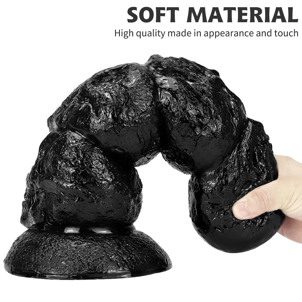 Fantasy Skull Huge Dildo Butt Plug - Big Black Monsterdldo Suction Cup Women Masturbator