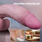 14.96” Realistic Curved Silicone Dildo with Suction Base - Tarisss Sex Toy Store