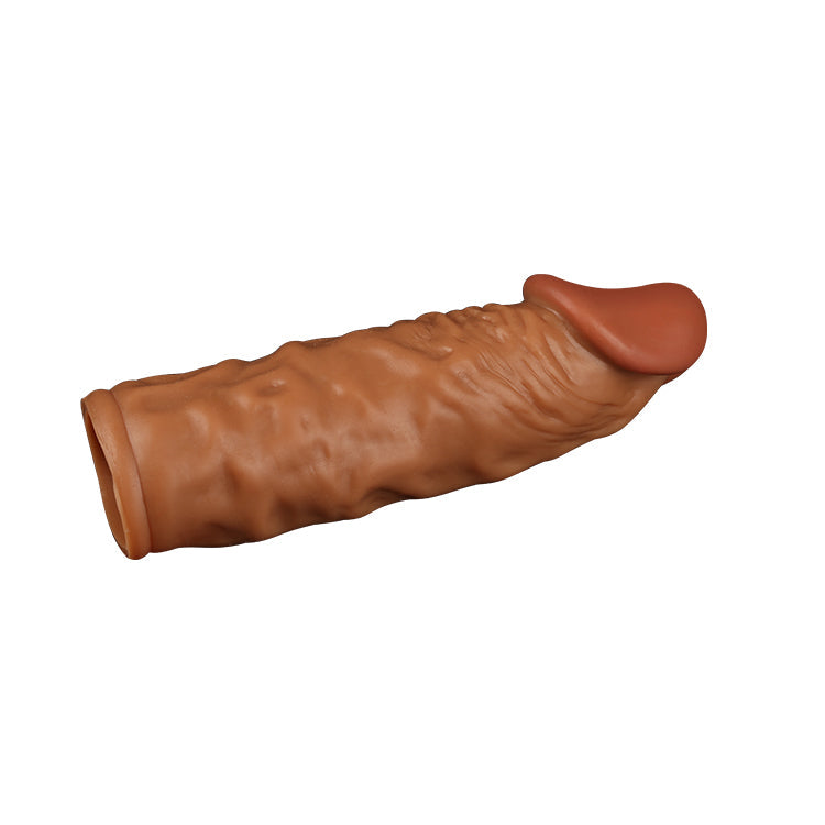 Realistic Cock Sleeve Condom Male Sex Toys - Life Size Silicone Penis Extender Sheath