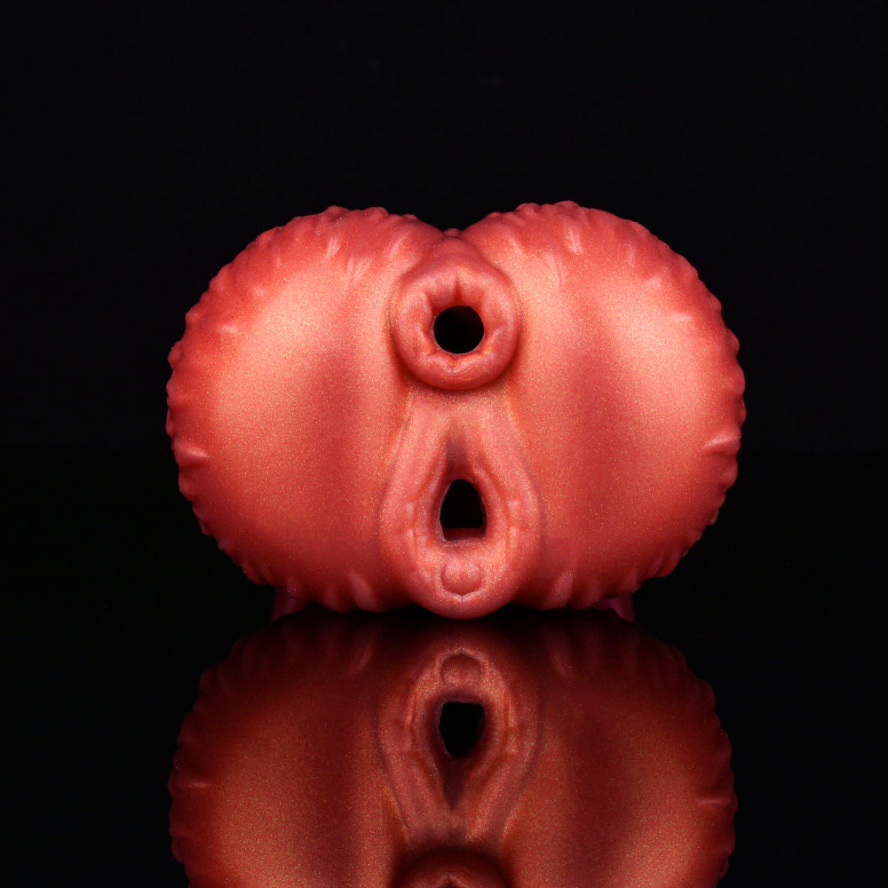 Dual Pussy Sleeve Mini Sex Doll Torso — Lifelike Silicone Pocket Masturbator for Men