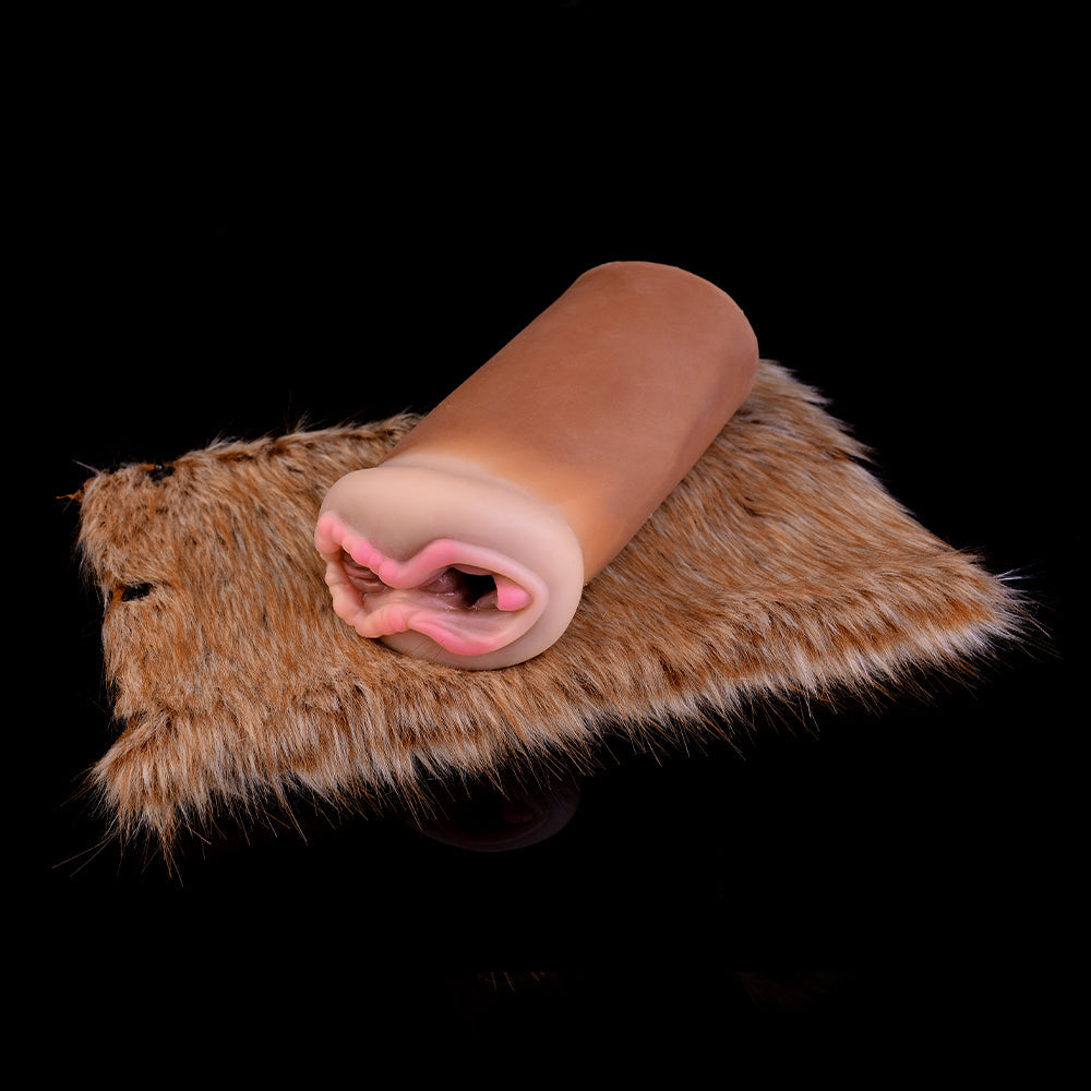 Elk Furry Pocket Pussy – Dual-Opening Faux Fur Animal Masturbator | Domlust