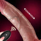 Thrusting Realistic Dildo Butt Plug - Remote Control Sliding Skin Anal Dildos Sex Toys