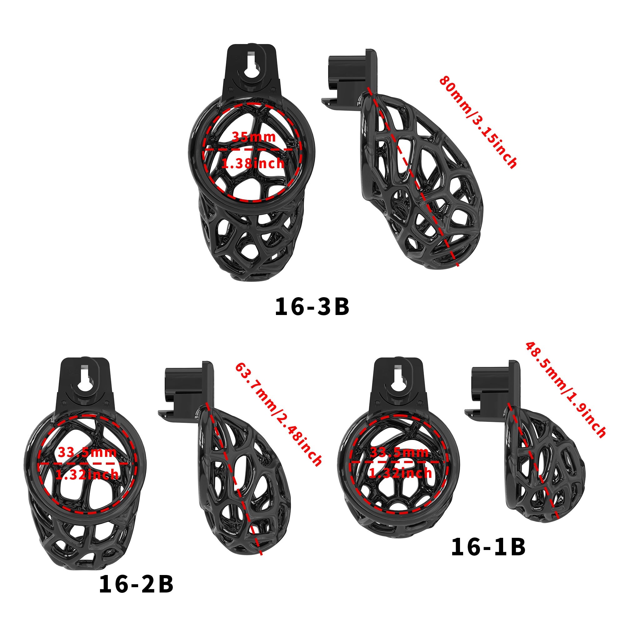 Lightweight Resin Chastity Cage – Random Mesh Design, Breathable, Multi-Size & Color Options