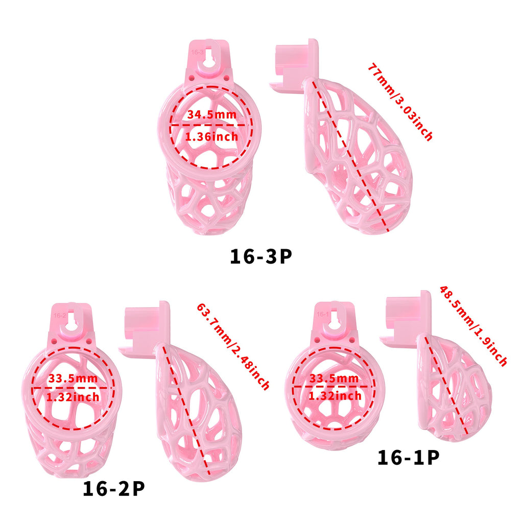 Lightweight Resin Chastity Cage – Random Mesh Design, Breathable, Multi-Size & Color Options