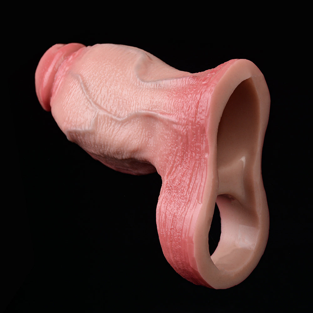 Life Size Cock Sleeve Extender - Bare Skin Penissleeve Stretcher Jacking Off Pleasure