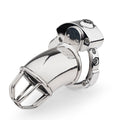 Open-Tip Metal Chastity Cage for Men – Adjustable Fit with Built-In Lock