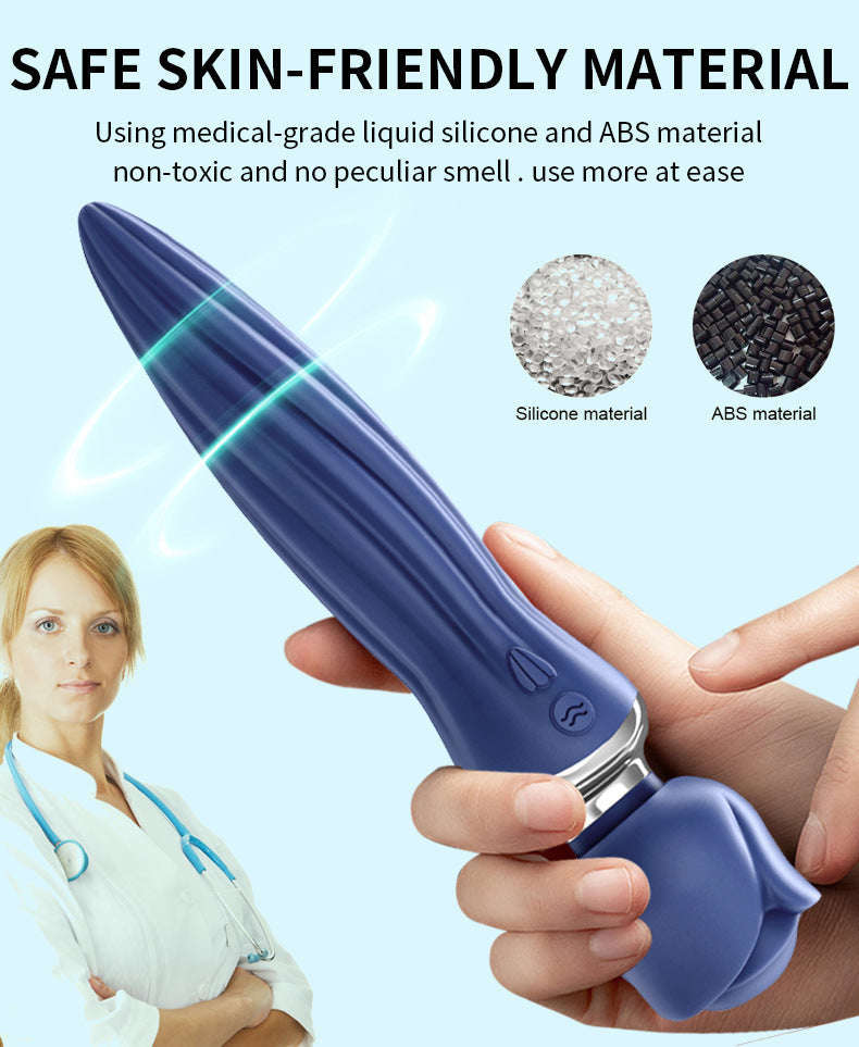 Remote Control Vibrating Dildo Butt Plug - 360° Rotation G Spot Rose Handle Prostate Massager