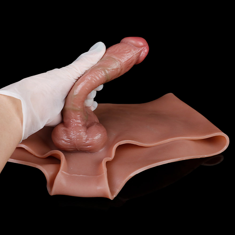 Strap On Cock Sleeve Underwear Sex Toys for Men - 7-inch Life Size Penis Extender Sheath