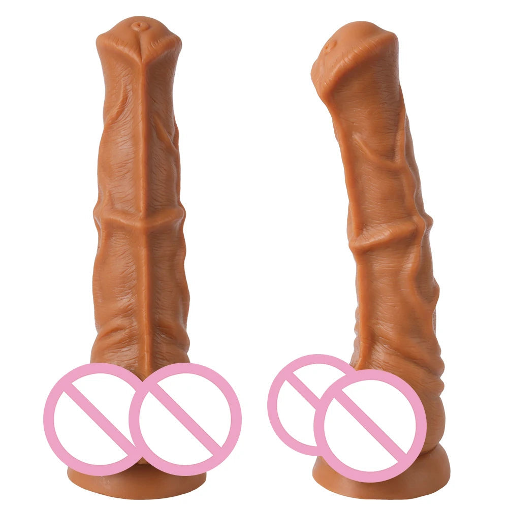 Big Giant Flesh Horse Dildo - Silicone Realistic Animaldildo Women Masturbation Sex Toys