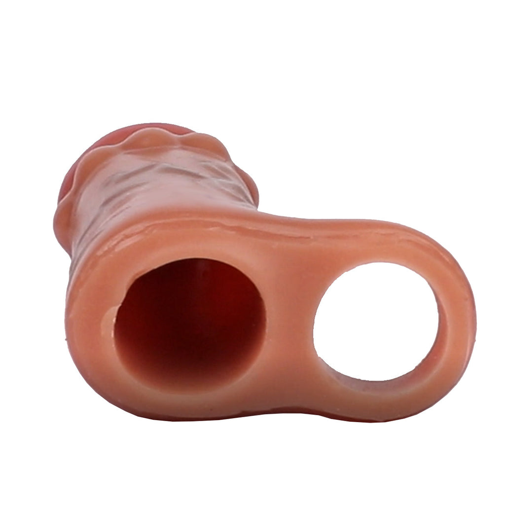 Realistic Penis Sleeve Sheath - Big Knots Silicone Cocksleeve Condom Sex Toys for Men
