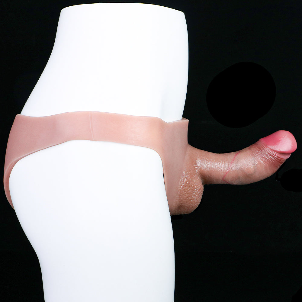 Hollow Penis Sheath Pants Underwear - Realistic Dildo Extender Pegging Sexual Wellness