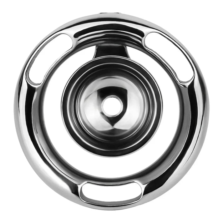 Metal Inverted Chastity Cage – Heavy Duty Stainless Steel Male Chastity Device, Secure Fit, Discreet Wear, Support Belt Compatible