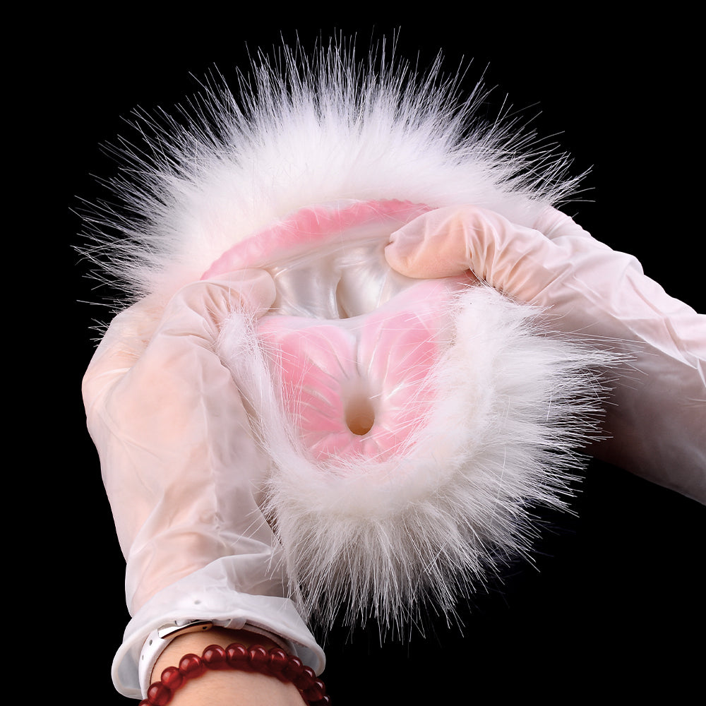 Merino Sheep Pocket Pussy Furry Sex Doll - White Fur Animal Pussies Penis Masturbator