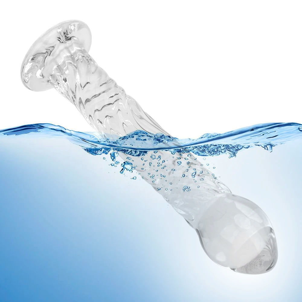 Glass Dildo Butt Plug - Crystal Anal Dildo Prostate Massager Sex Toys