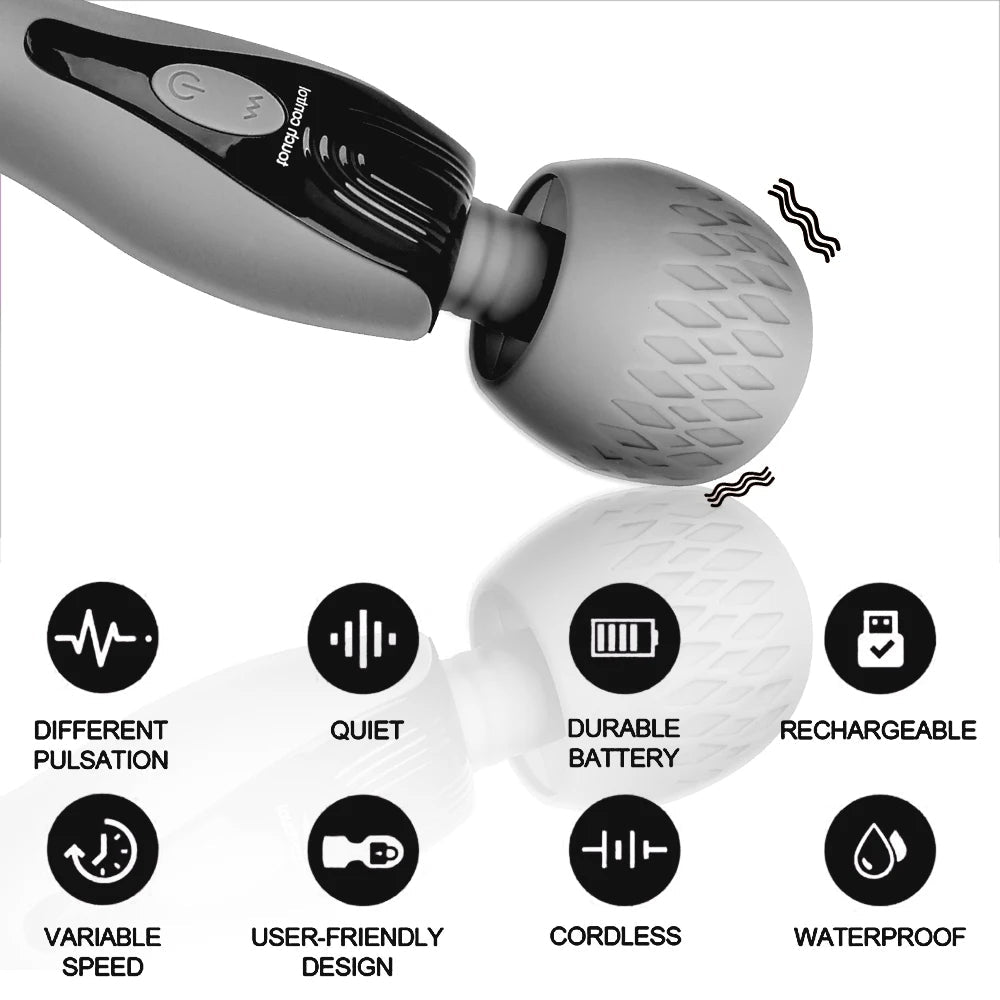 Magic Wand Vibrator - Double End G Spot Clitoral Stimulator Female Sex Toys