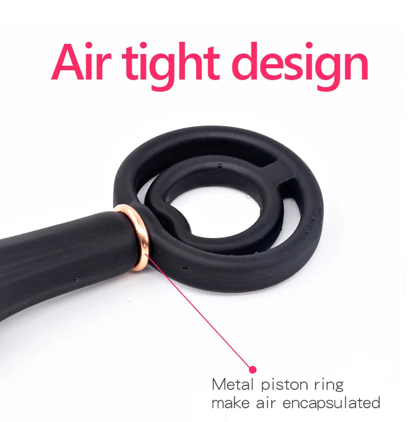 Inflatable Dildo Anal Plug - Dual Steel Ball Build-in Resizable Butt Plug Sex Toys for Men Women
