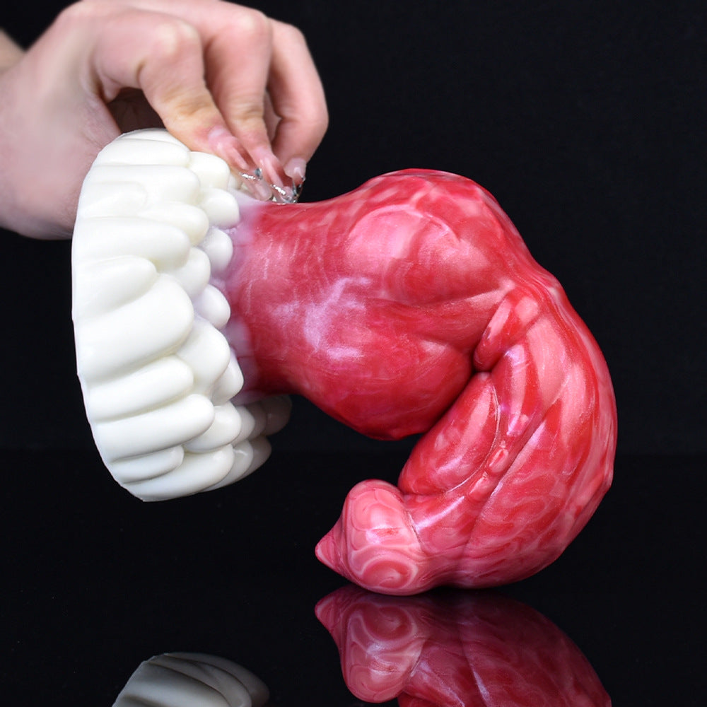 Fantasy Huge Dog Dildo - Big Knotted Animal Penis Vagina Masturbator Anal Plug Toy
