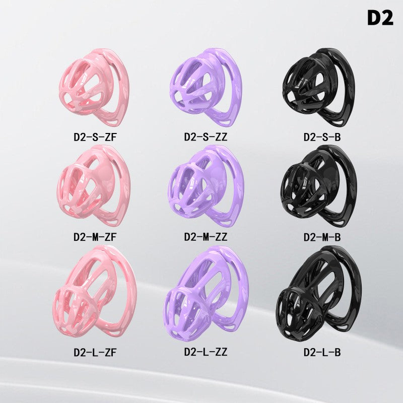 Hollow Design Chastity Cage | Adjustable Ring Locking Device with Harness Strap (D2)