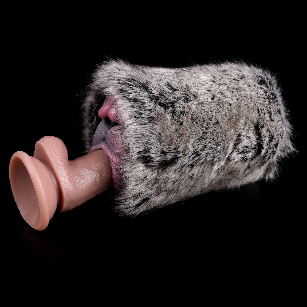 Furry Animal Pocket Pussy | Dual-Opening Fantasy Masturbation Cup with Vibrator Slot — Domlust