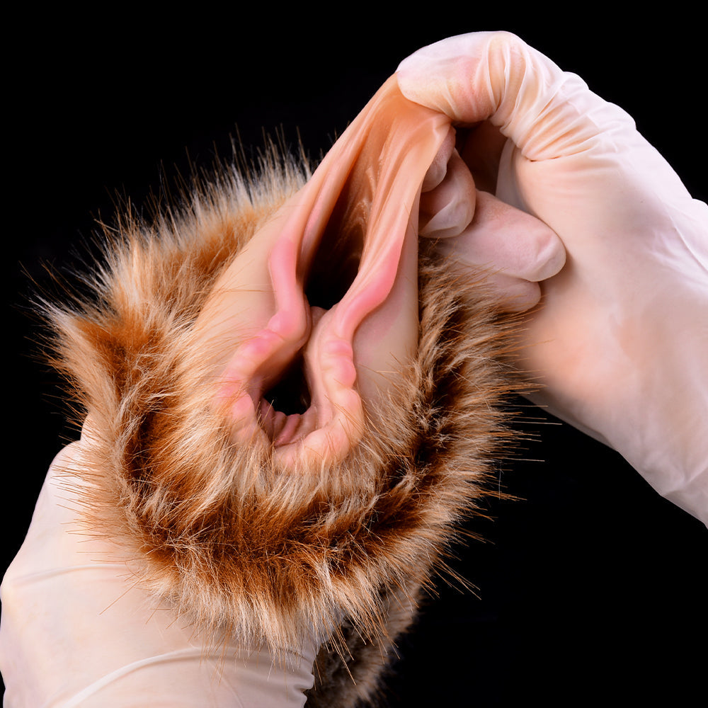 Elk Furry Pocket Pussy – Dual-Opening Faux Fur Animal Masturbator | Domlust