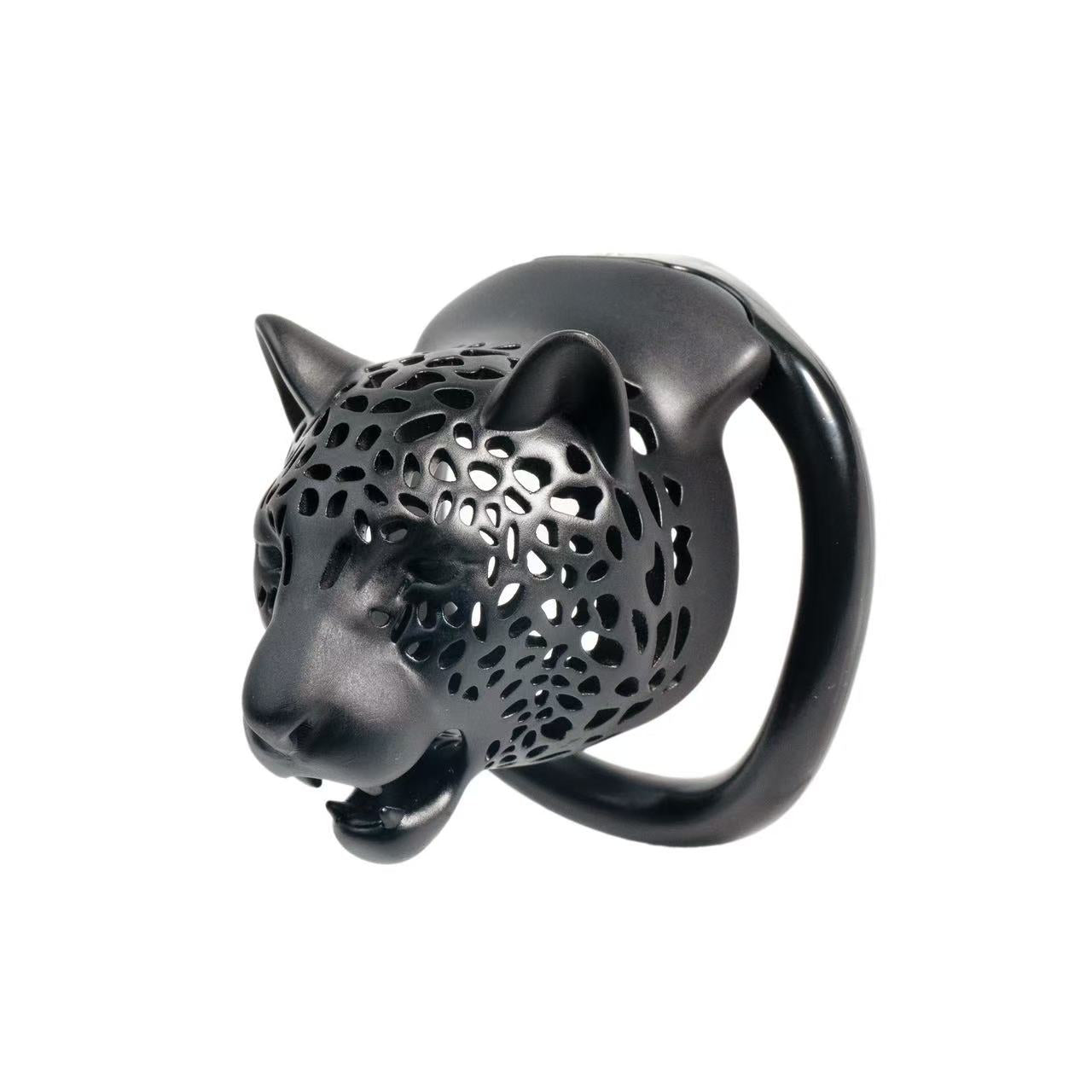 Leopard Head Resin Chastity Cage – Lightweight Breathable Animal Design