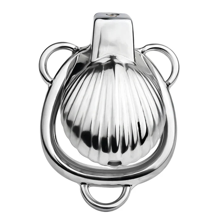 Small Gold Shell-Shaped Chastity Cage – Comfortable & Venus’ Shell Lock