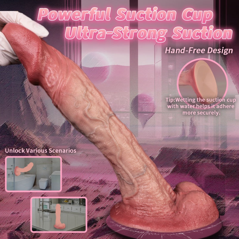 Giant Realistic Silicone Dildo – Ultra-Fleshy Touch Female Masturbation Toy