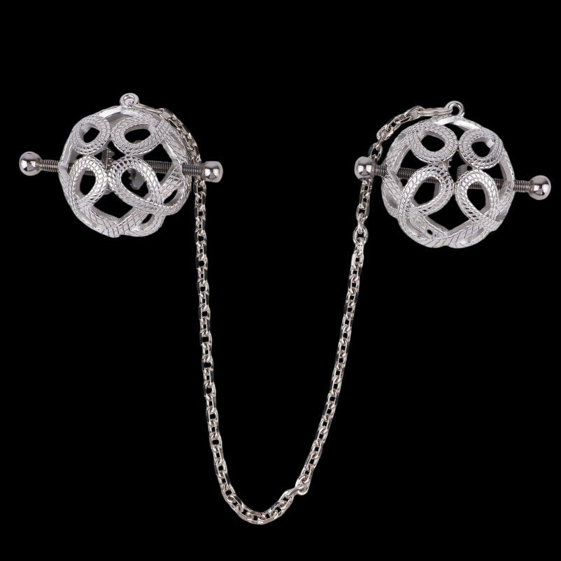 Spherical Nipple Clamps Bettie Bondage Kit – Hollow Woven Restriant Kinky Sex Toys for Women