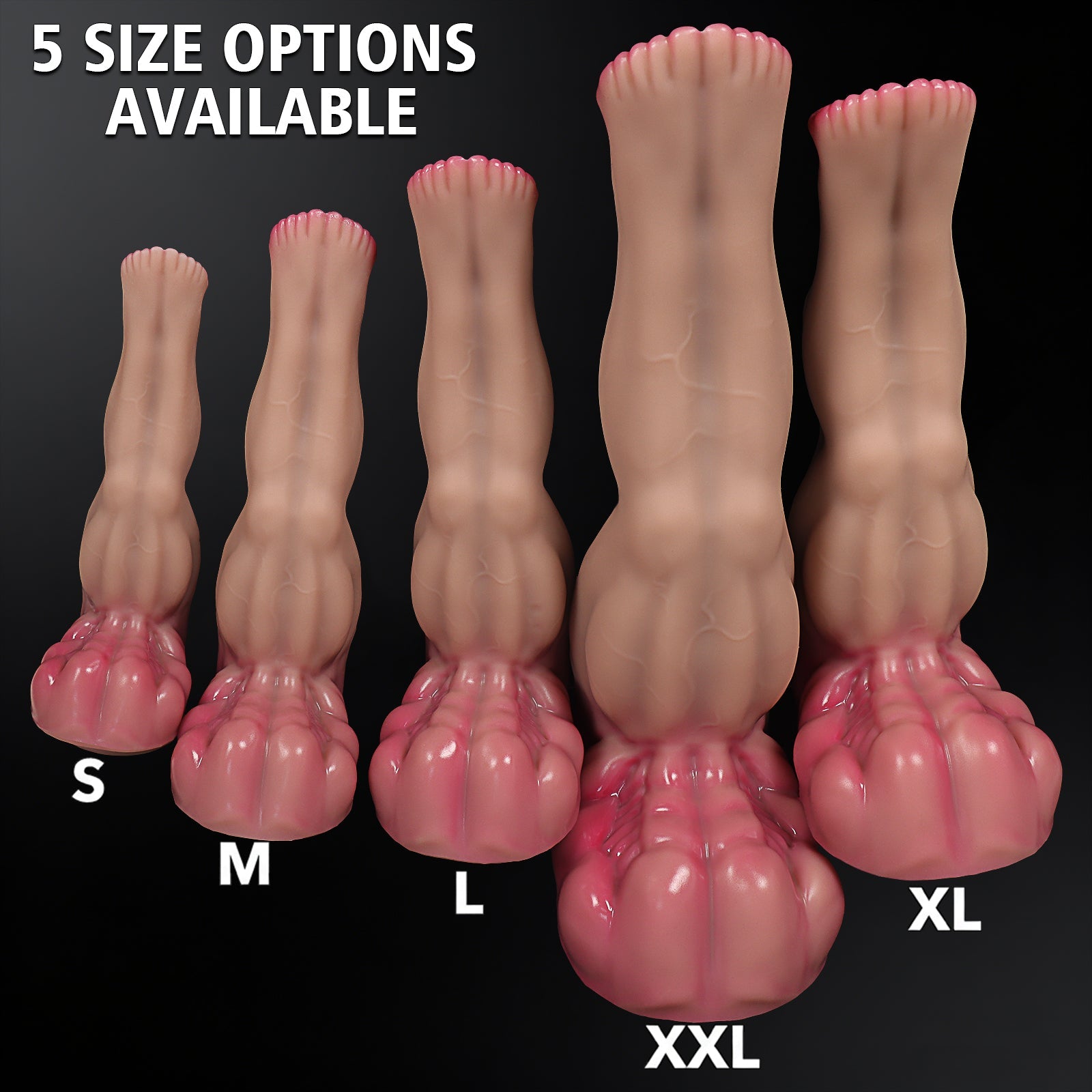 Massive Fantasy Beast Dildo Lifelike Muscle Textured Tentacle Phallus