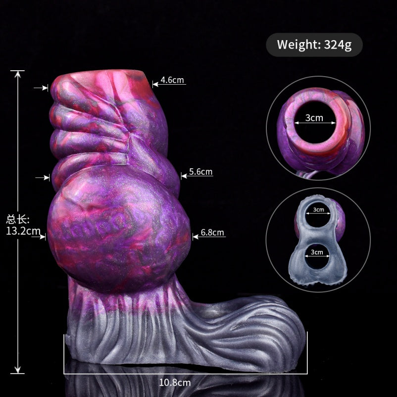 5-Inch Male Fantasy Penis Extender – Flesh-Inflating Silicone Cock Sleeve