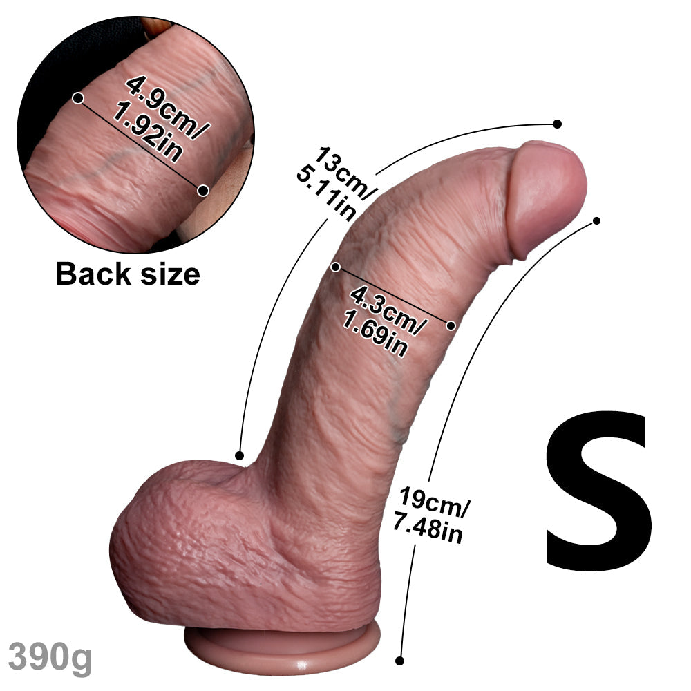 Realistic Veined Silicone Dildo with Suction Base – Humanized Texture Design