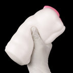 Domlust White Furry Pocket Pussy – Platinum Silicone Animal Fantasy Male Masturbator Dual Channel Vibrator Compatible Sex Toy for Men