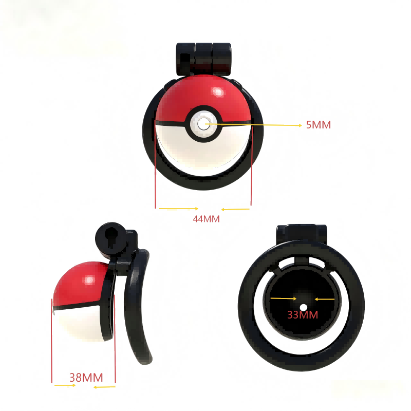 Spherical Capture-Style Chastity Cage – Portable Resin Male Chastity Device with Secure Lock
