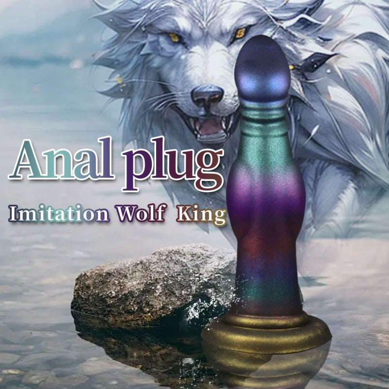 Domlust Dog Dildo – Knotted Canine Fantasy Silicone Toy with G-Spot Curve & Color Gradient