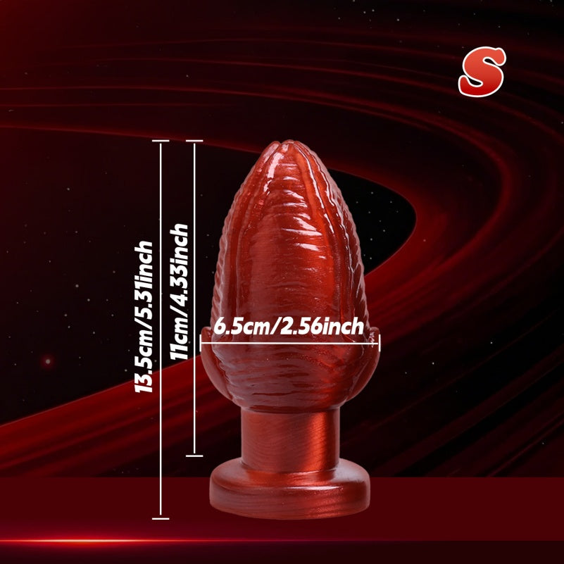 Crimson Fist Dildo & Butt Plug — Blood-Red Silicone BDSM Anal Expander | Fisting Fantasy