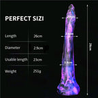 Fantasy Purple Silicone Dildo Anal Plug – Realistic Anal Gape Toy for Lesbian and Vaginal Use