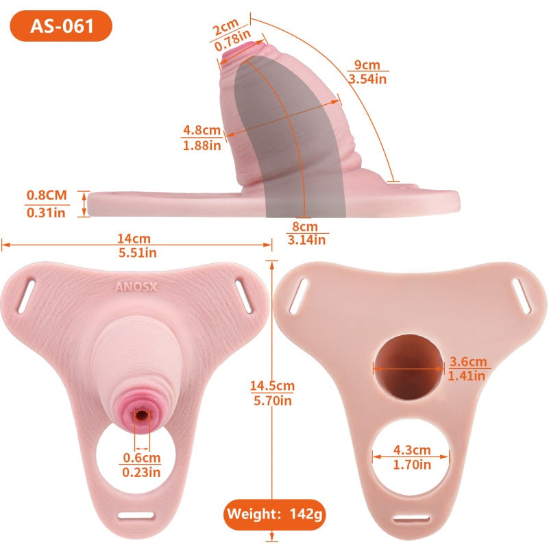 Realistic Male Wearable Chastity Cage – Flesh-Toned Silicone Restraint Gear