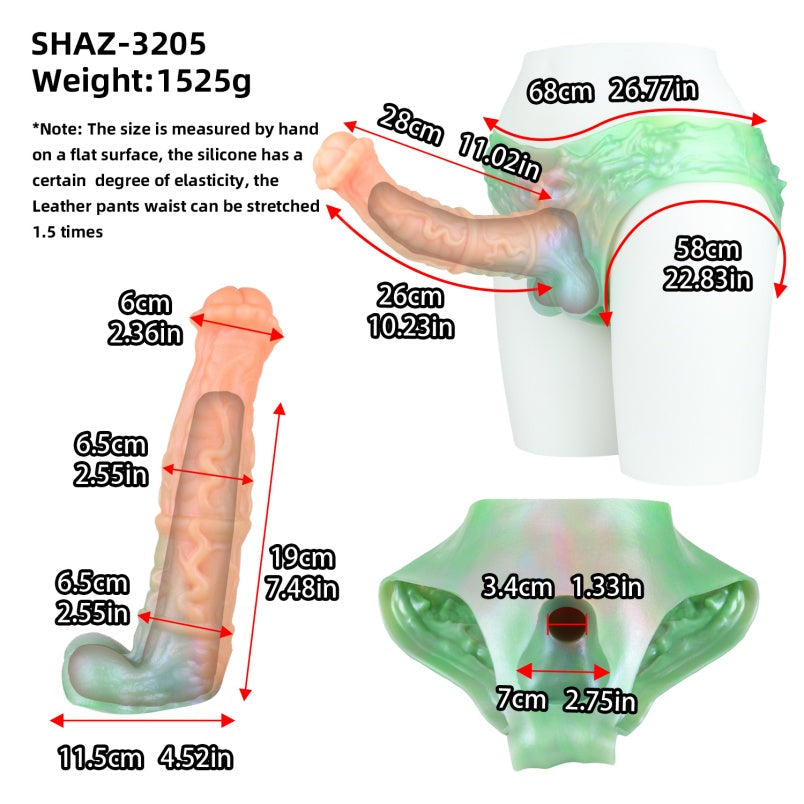 Wearable Silicone Cock Sleeve Pants – Horse-Inspired Extender Underwear for Enhanced Size & Secure Fit