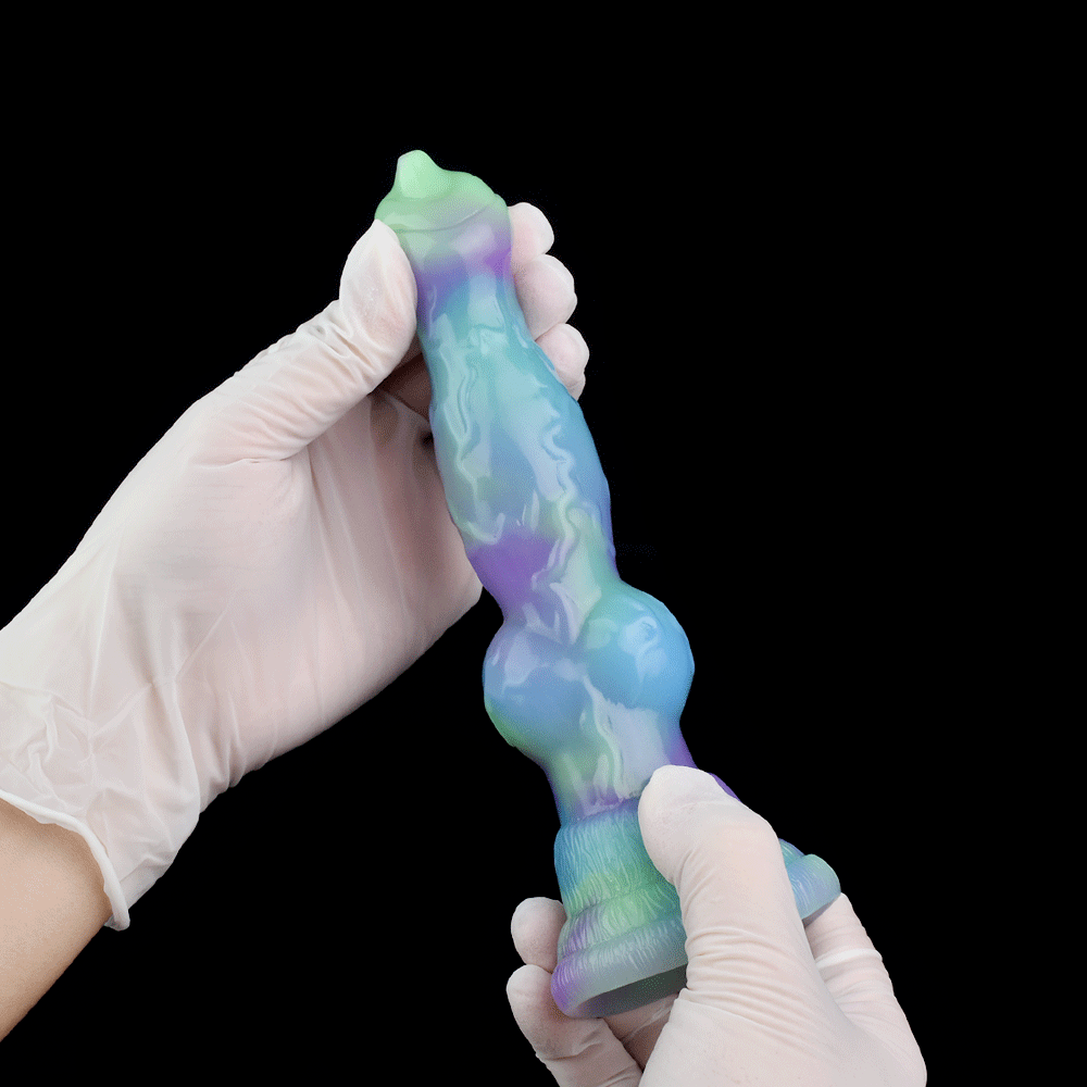 Fantasy Dogdildo Butt Plug - Colorful Monster Knotted Dildo Anal Sex Toy for Women Masturbation