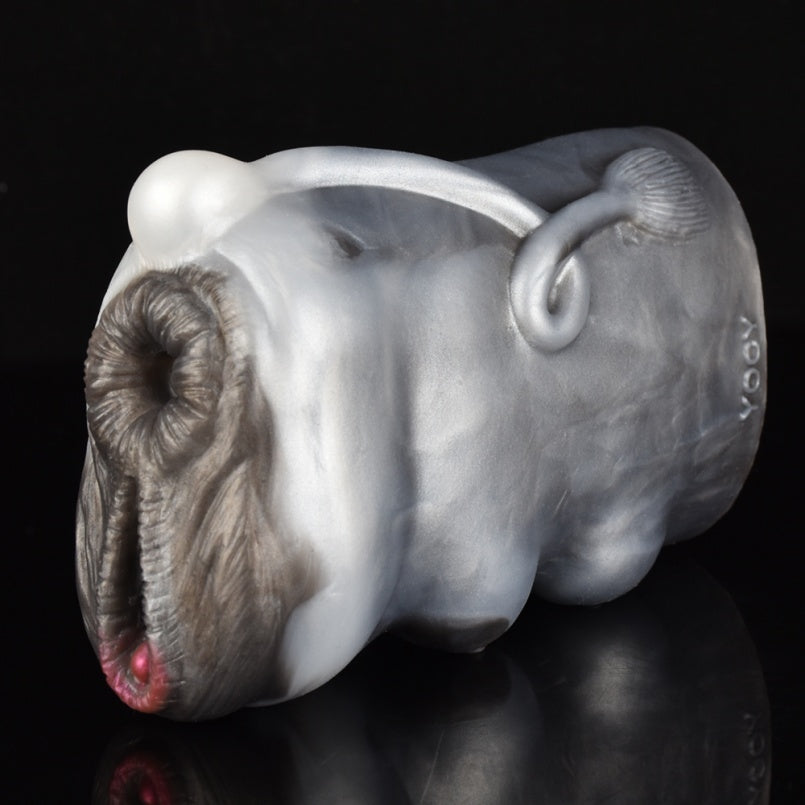 Cow Pussy Masturbator – Dual-Channel Fantasy Beast Silicone Sex Toy for Men | Domlust