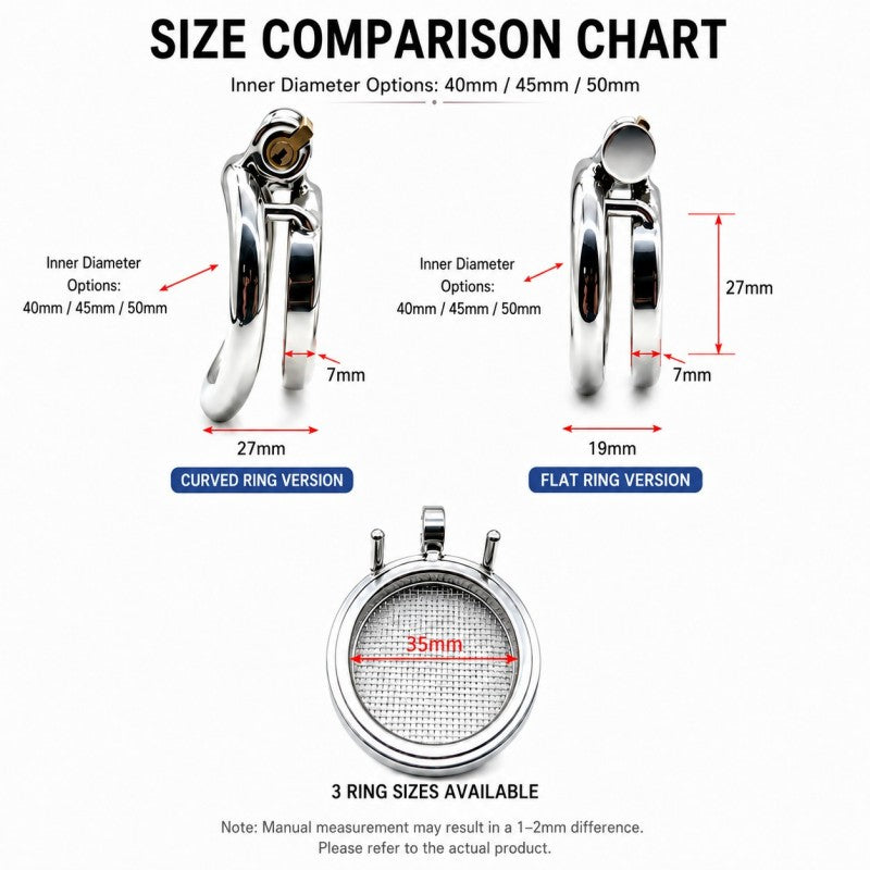 Stainless Steel Mesh Chastity Cage – Breathable Medical Grade Metal Design