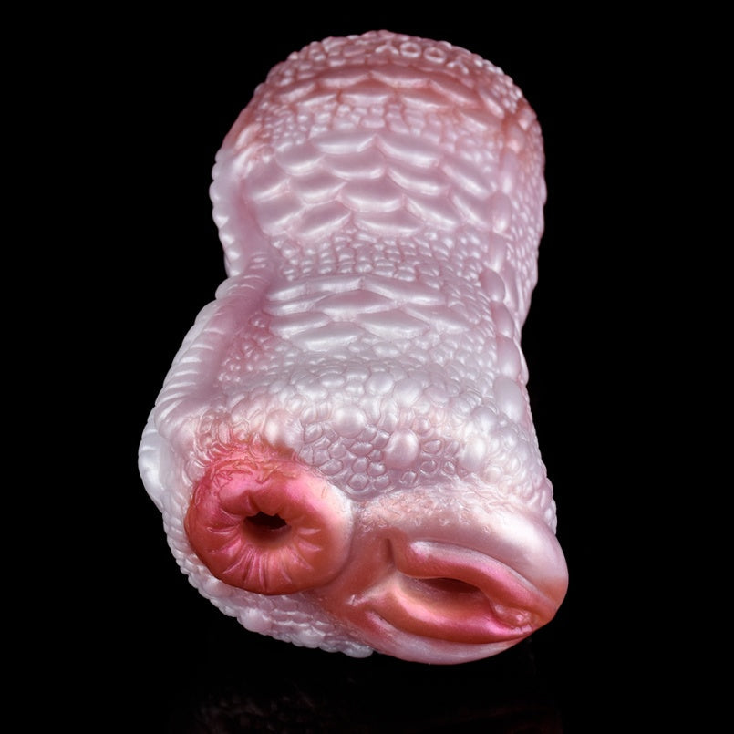 Fire Dragon Dual-Channel Pocket Pussy – Anal & Vaginal Fantasy Silicone Masturbator | Domlust