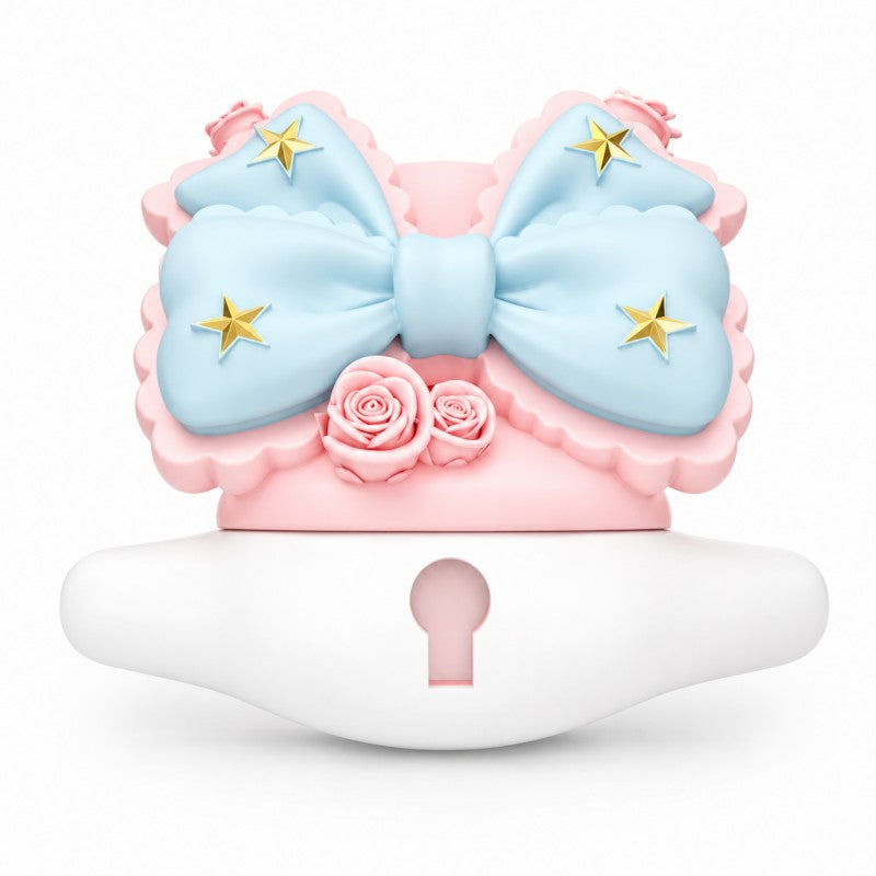 Pastel Bow Cage – 3D Printed Kawaii Aesthetic Wearable Design